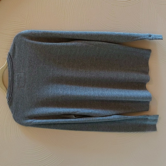 NWOT Express Men's Large Gray Waffle Long Sleeve Shirt - Picture 3 of 5